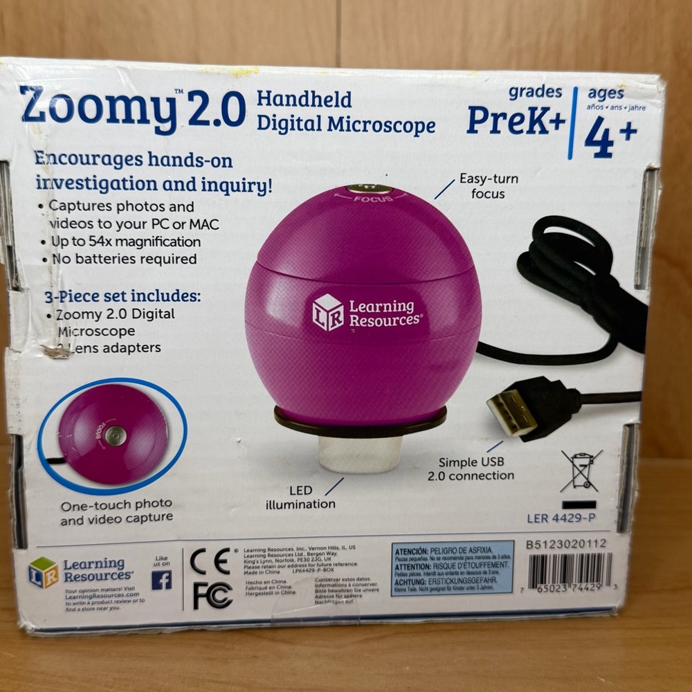 Learning Resources Zoomy 2.0 Handheld Digital Microscope - Picture 3 of 8